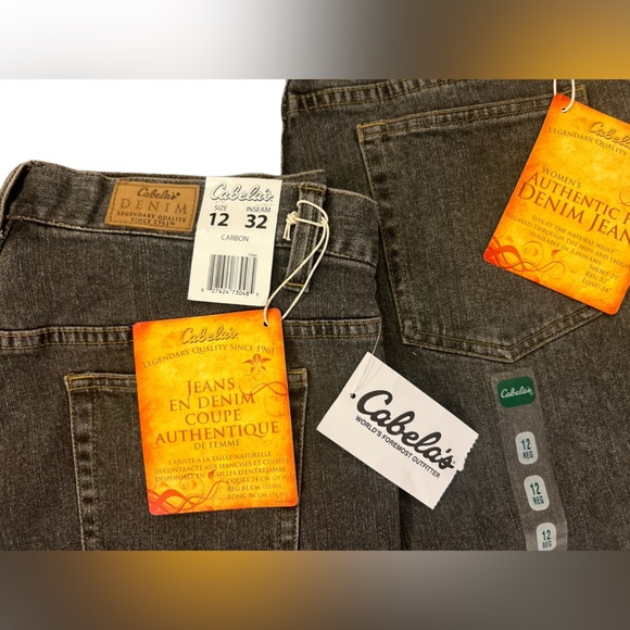 2 Cabela’s Lot Women’s Jeans Sz 12/ 32 Regular Carbon (Lot of two) - Picture 3 of 9